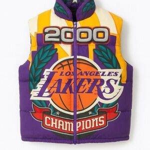 Kids lakers 2000 Puffer Vest - Purple and Yellow